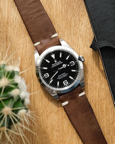 rolex explorer 214270 leather strap|rolex explorer price.